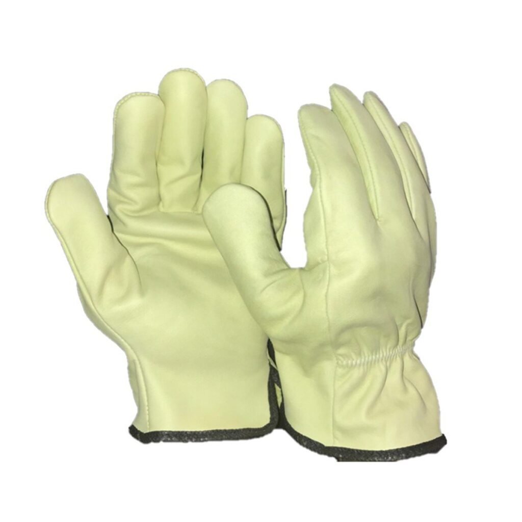 GUANTE DE CUERO VAQUETA MEDIO PASEO AMARILLO – TACTIL