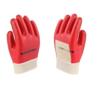 GUANTE QUIMICO ROJO CON PUÑO
