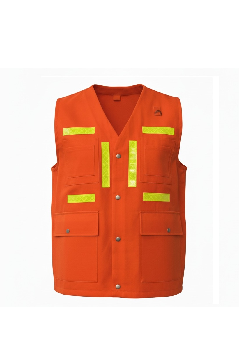 CHALECO REFLECTIVO MINERO C/BOLSILLOS - GABARDINA