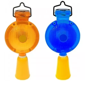 BALIZA LUZ INTERMITENTE CON PANEL SOLAR RECARGABLE PARA CONOS