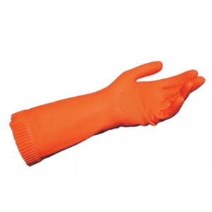 GUANTE NO DROP 182 LATEX NATURAL NARANJA FLOCADO SATINADO