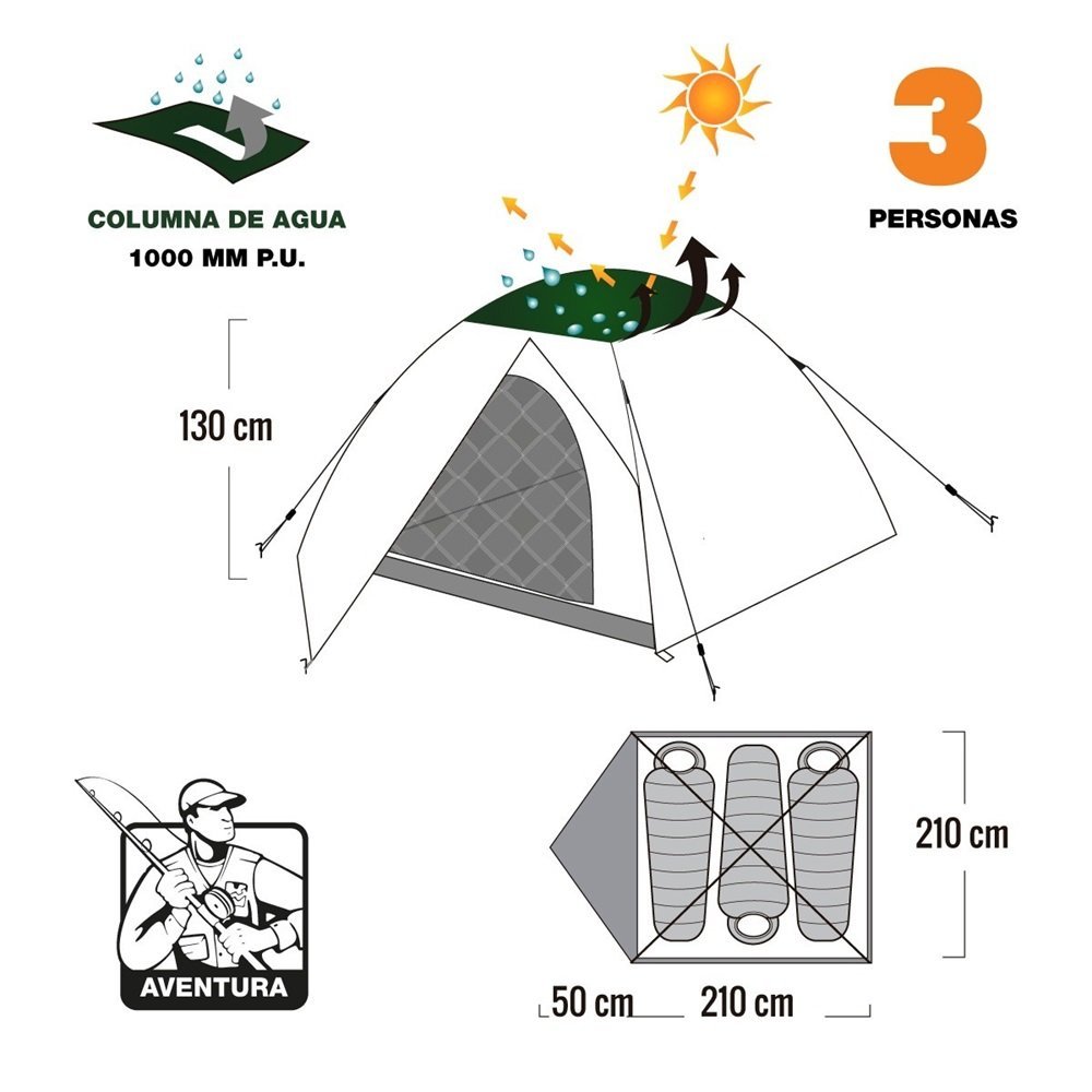 CARPA TREKKING 3 PERSONAS - WATERDOG - Image 4