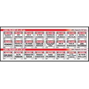 CARTEL SEÑAL LINEA PELIGRO