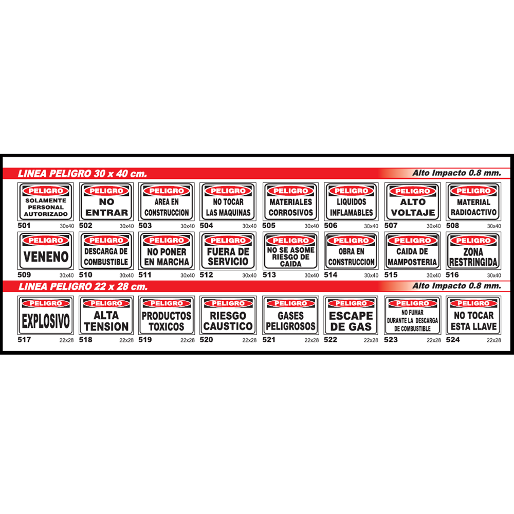 CARTEL SEÑAL LINEA PELIGRO