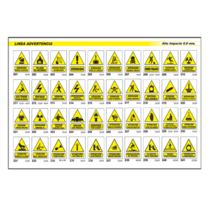 CARTEL SEÑAL LINEA ADVERTENCIA