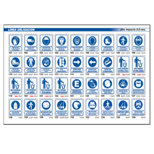 CARTEL SEÑAL - LINEA OBLIGACION
