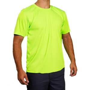 REMERA LISA M/C FLUO C/BOLSILLO