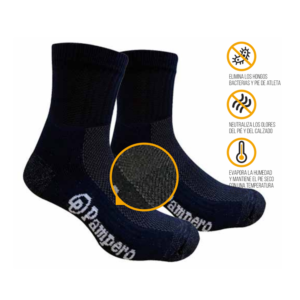 MEDIA STATIC - CAÑA BAJA - HILO PLATA - ANTIMICOTICA-