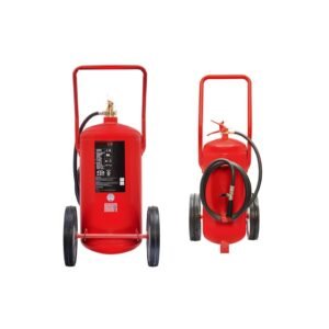 Extintor sobre ruedas a base de polvo químico seco ABC bajo presión