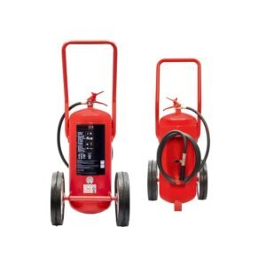 Extintor sobre ruedas a base de polvo químico seco BC bajo presión