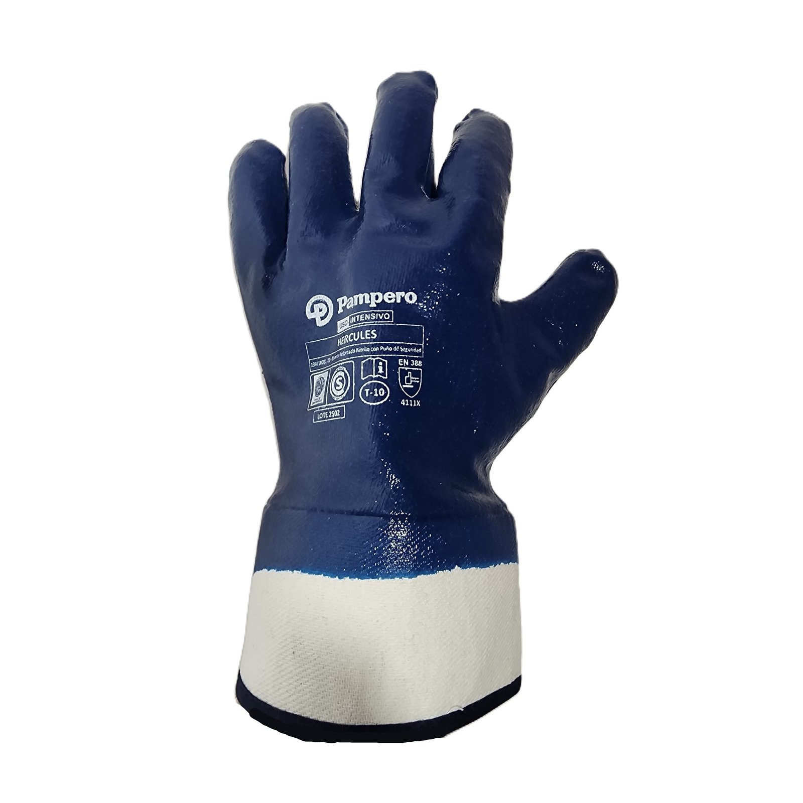 GUANTE HERCULES, REFORZADO, NITRILO, PUÑO SEGURIDAD - PAMPERO
