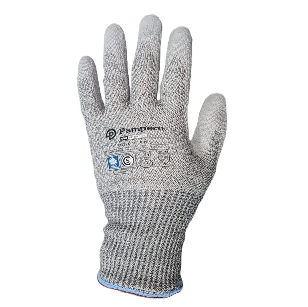GUANTE CUTEX TOUCH, ANTICORTE BAÑO PU – PAMPERO