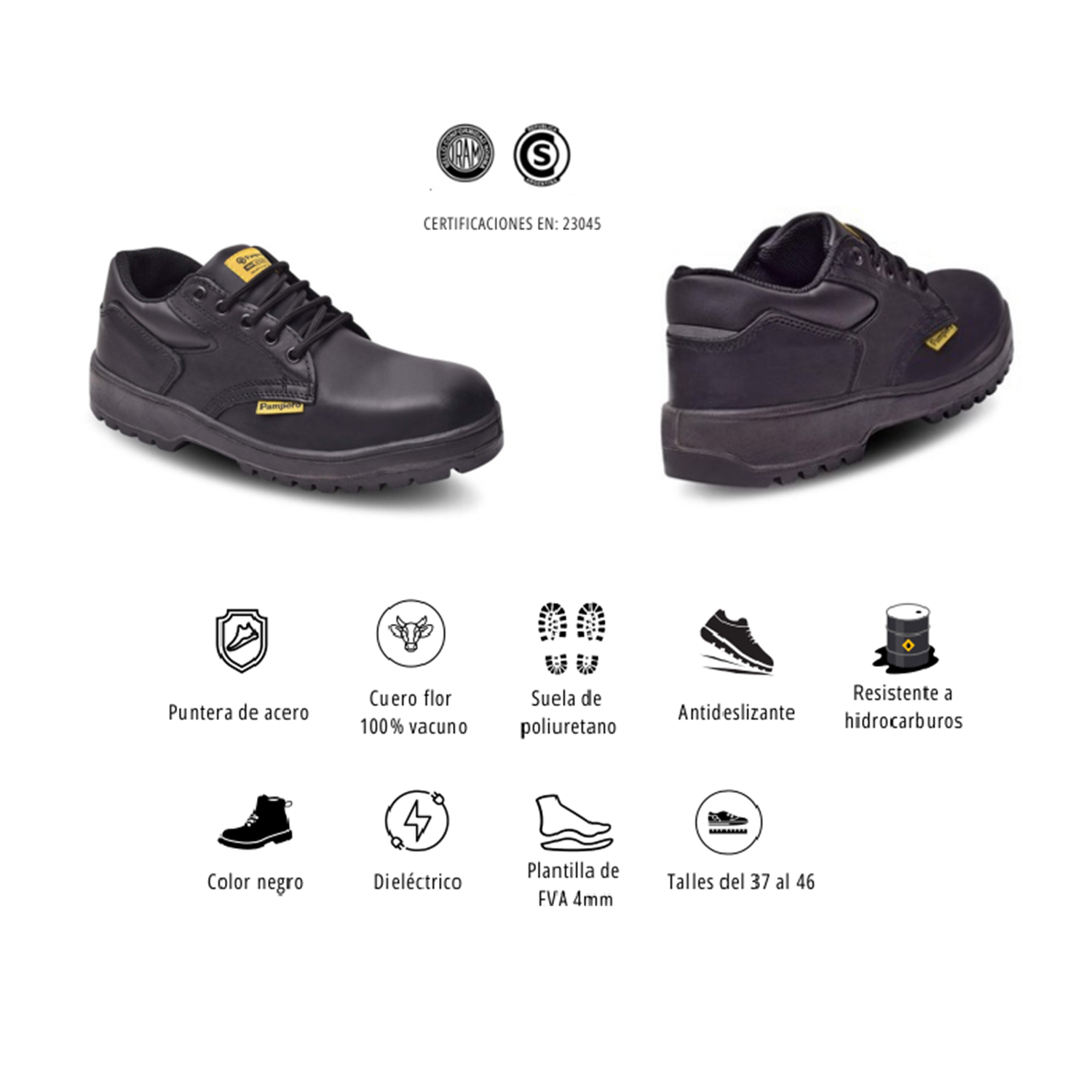 ZAPATOS DE SEGURIDAD RUKA C/PUNTERA DE ACERO - PAMPERO - Image 3