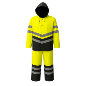TRAJE DE LLUVIA VIAL STYLE - PU AMARILLO / NEGRO C/REFLECTIVO PAMPERO
