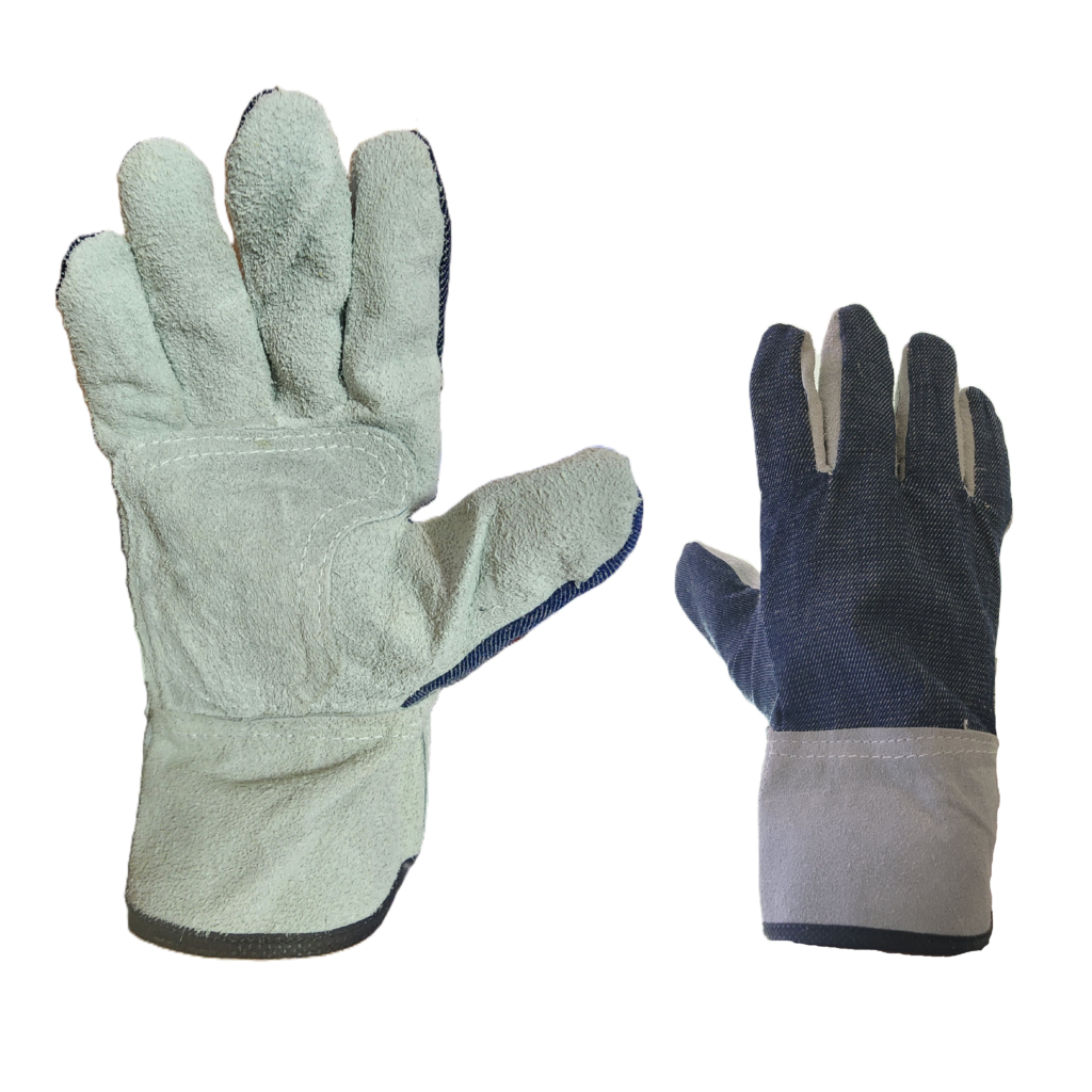 GUANTE CUERO AMERICANO DESCARNE COMBINADO JEAN – PUÑO CORTO JEAN – REFUERZO PALMAR