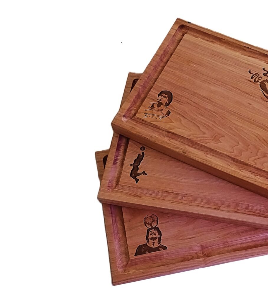 TABLA DE PICAR GRABADAS Madera Lenga – MARADONA