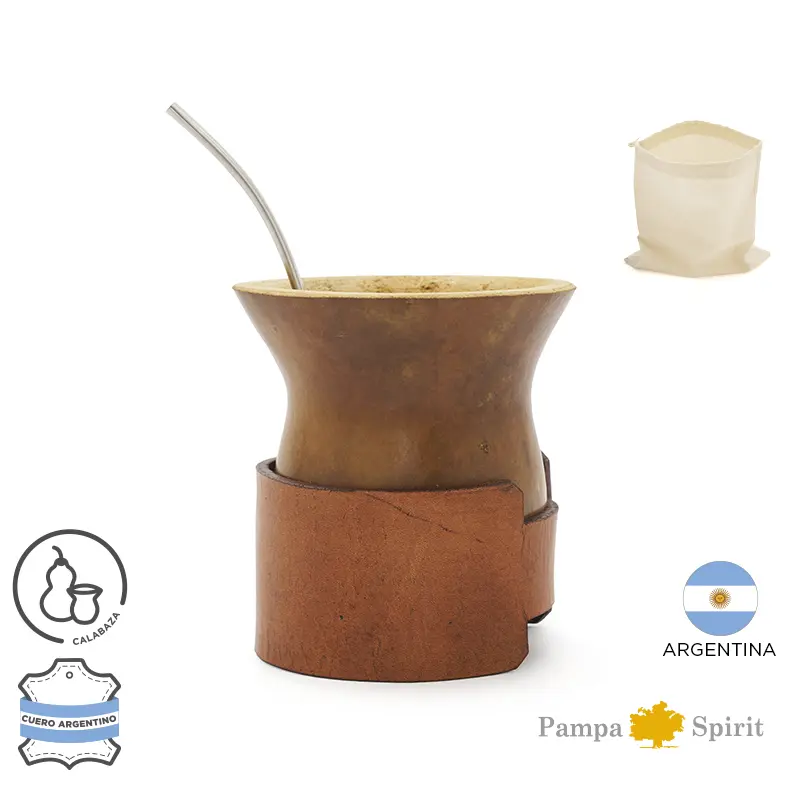 Mate Alazan ( calabaza + cinturon de cuero) - Image 2
