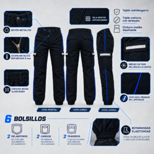 PANTALON TACTICO CARGO RIPSTOP COMBATE VIGILADOR