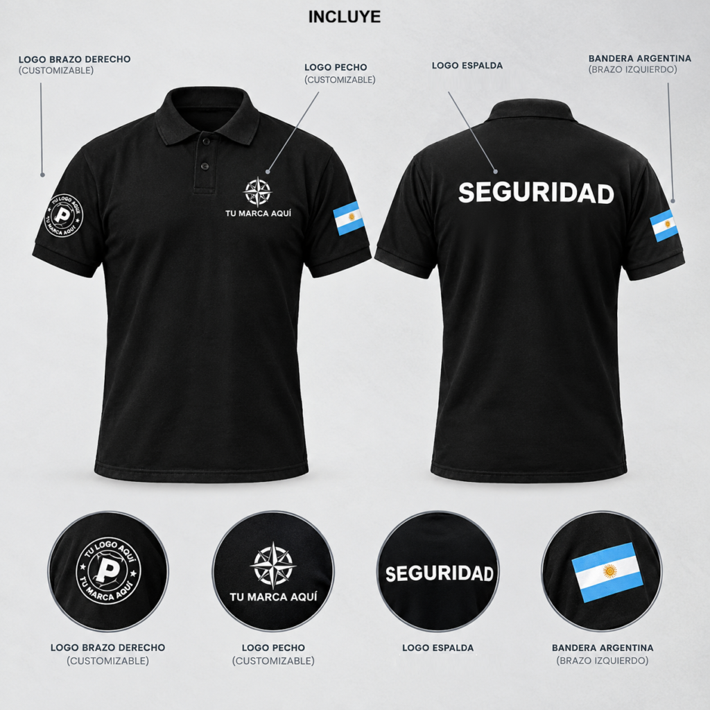 CHOMBA VIGILADOR CUSTOMIZADO INCLUIDO